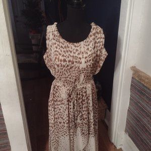 A leopard dress with belt